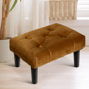 Foot Stool Small Ottoman Foot Rest Under Desk Wood Living Room Bedroom and  Kitch